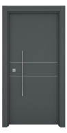 Miniatura puerta de exterior fresada en aluminio Nazan 400 2H