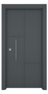 Miniatura puerta de entrada fresada en aluminio Nazan 400 2H1V