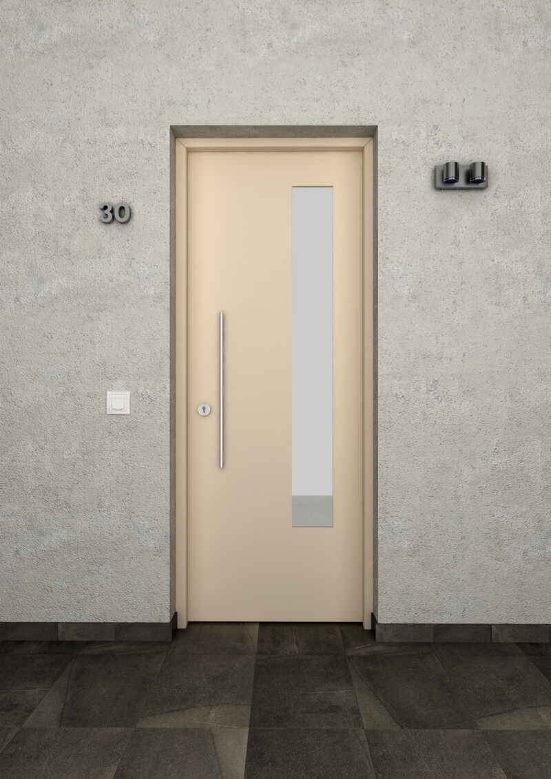 Puerta de entrada con vidrio en aluminio Nazan 600 1VEL Puerta de entrada con vidrio en aluminio Nazan 600 1VEL
