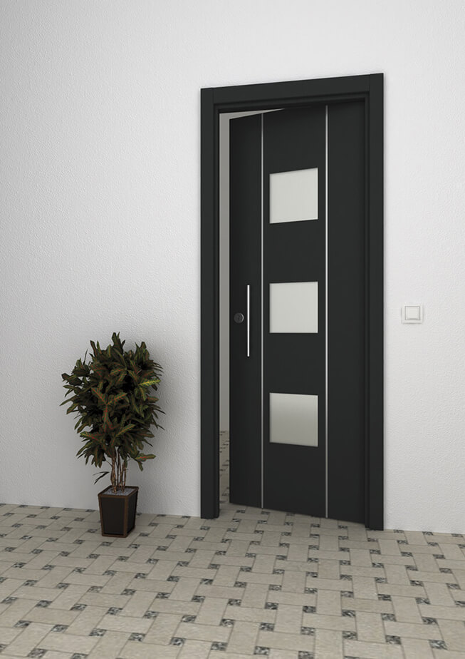 Puerta de aluminio exterior Nazan 600 3VA