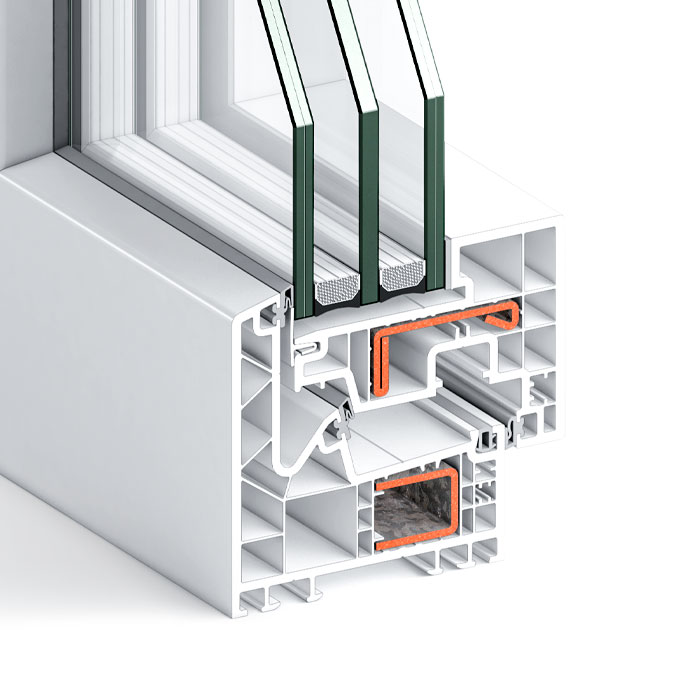 Ventana practicable PVC Crono Hoja Oculta