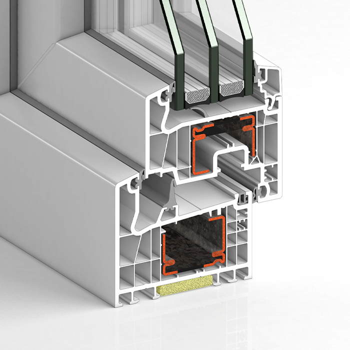 Ventana practicable PVC Crono Passivhaus