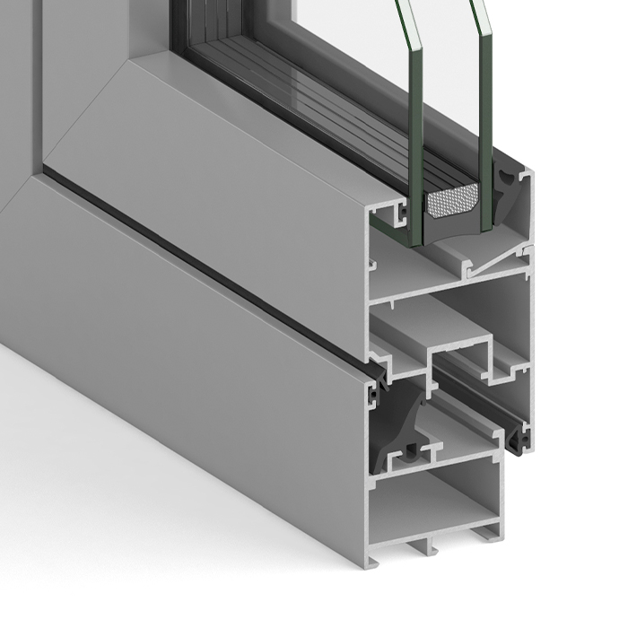 Ventana practicable de aluminio Vega